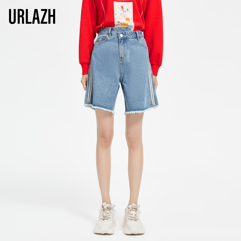 URLAZH直筒短裤拉链秋季