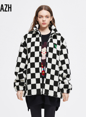 URLAZH有兰新款小香风休闲外套女短款厚JL1JA24