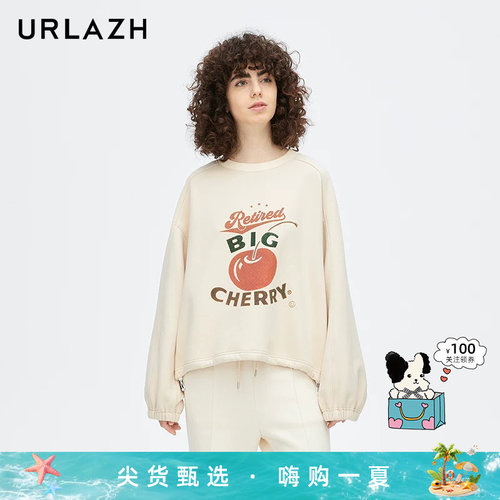 urlazh/有兰休闲宽松樱桃卫衣
