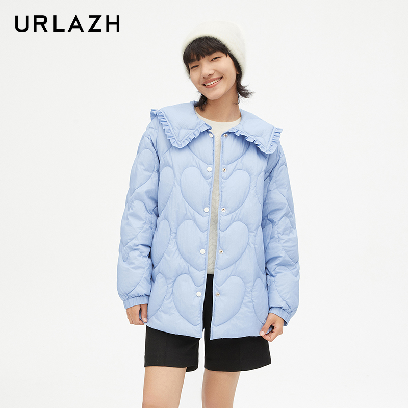 urlazh/有兰粉蓝色减龄羽绒服