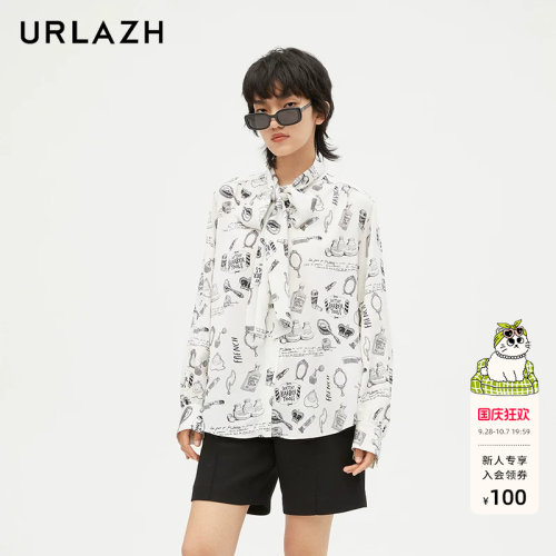 urlazh/有兰法式蝴蝶结衬衫