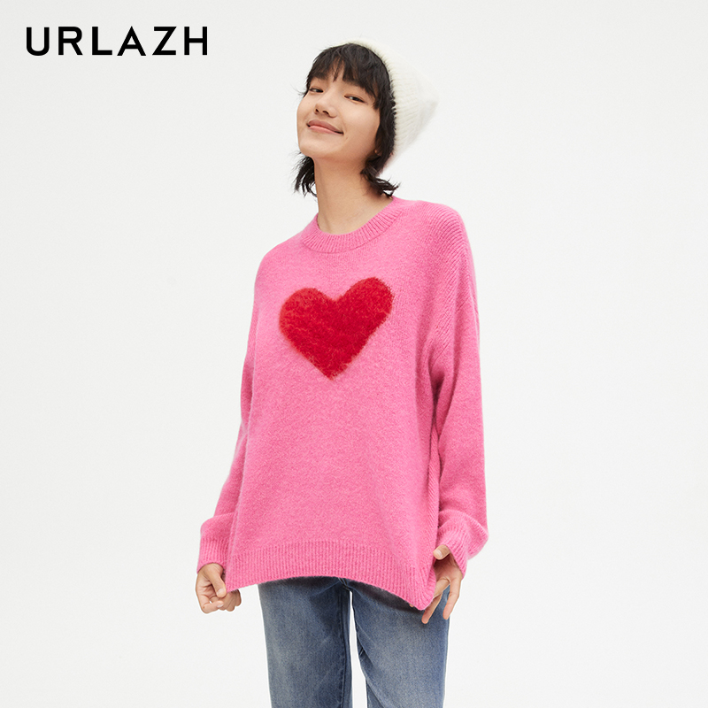 urlazh/有兰爱心玫粉毛衣