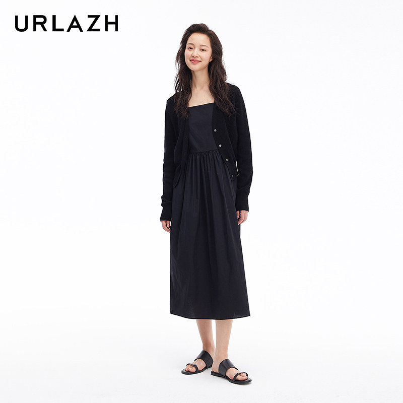 URLAZH有兰夏季新款复古黑色时尚洋气百搭短款长袖针织开衫女,女装/女士精品,毛针织衫,淘宝优惠券,粉丝福利购,淘宝优惠卷