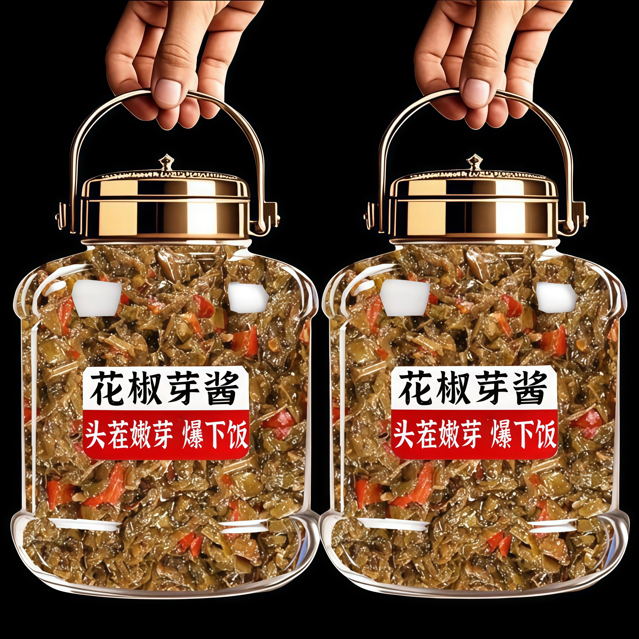 2025年新鲜花椒芽酱官方旗舰店麻椒叶麻辣夹馍拌面拌饭辣酱下饭酱,粮油调味/速食/干货/烘焙,酱类调料,淘宝优惠券,粉丝福利购,淘宝优惠卷