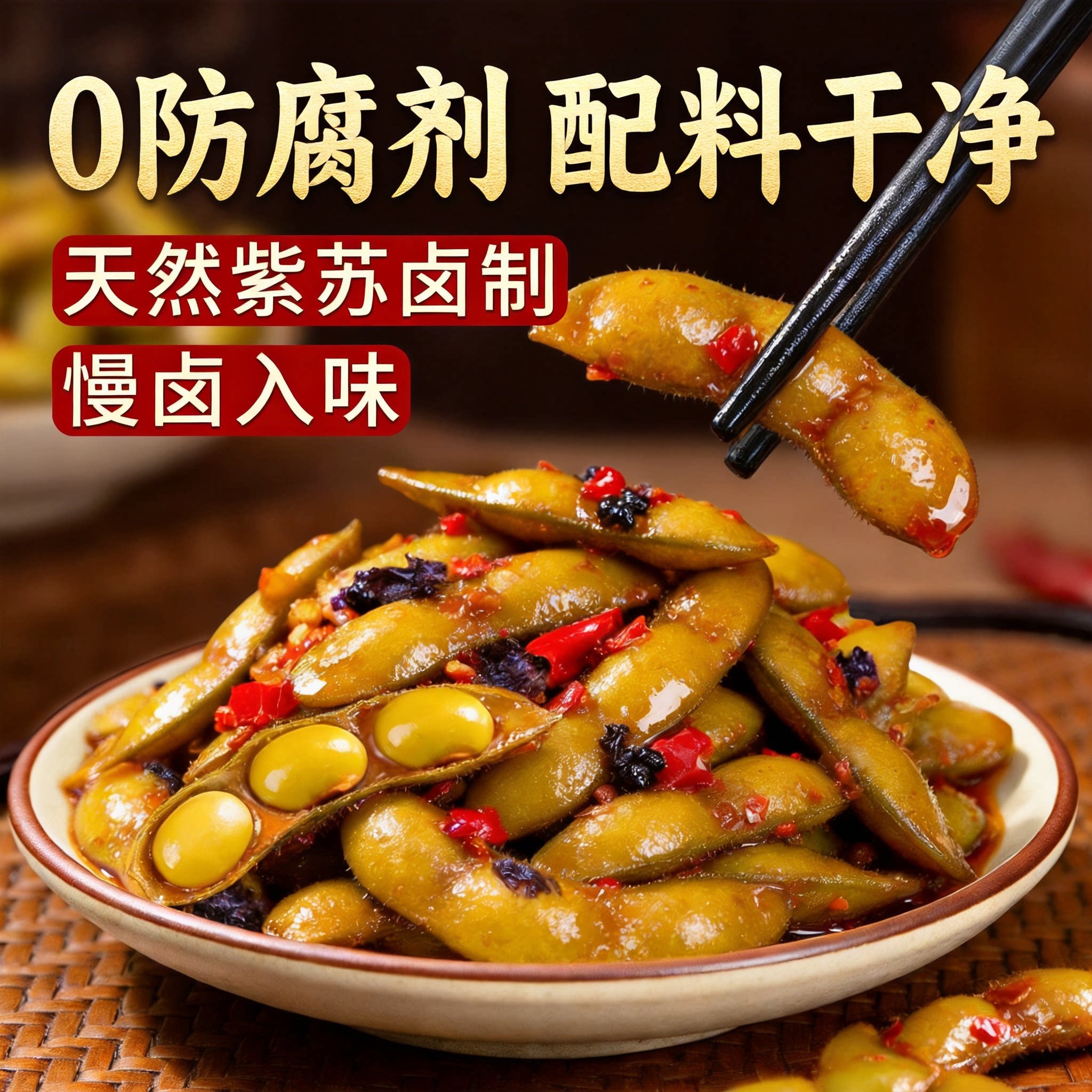 毛豆卤味湖南特产官方旗舰店香辣紫苏毛豆素菜无添加即食解馋零食