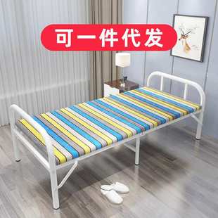 折叠床硬板出租屋床经济型铁艺单人床午休木板家用陪护床 厂家