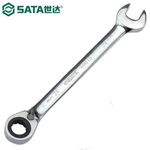 世达46615棘轮扳手双向梅开扳手梅花开口两用快扳铬钒钢24MM