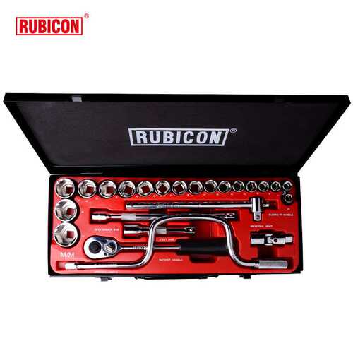 日本RUBICON罗宾汉RSS-024 10-32mm 1/2六角套筒扳手24件套装