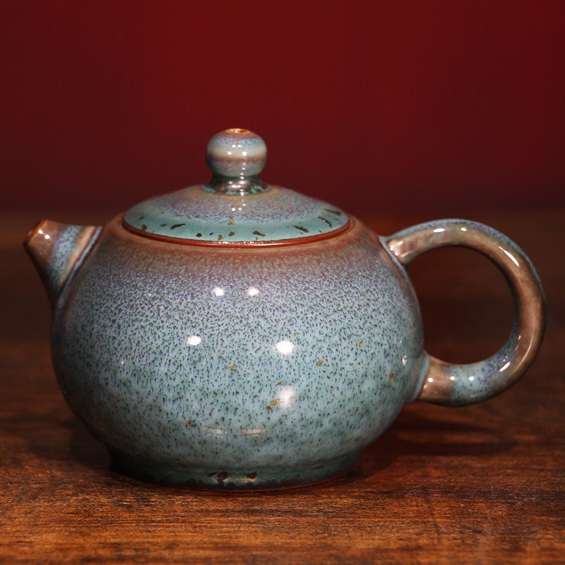禹州神垕钧瓷手工茶壶特价茶v具陶瓷轻奢高档泡茶壶功夫茶具西施