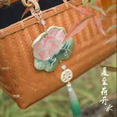 端午节莲花香囊空袋汉服腰佩x荷包禁步刺绣挂脖随身挂件香包成品