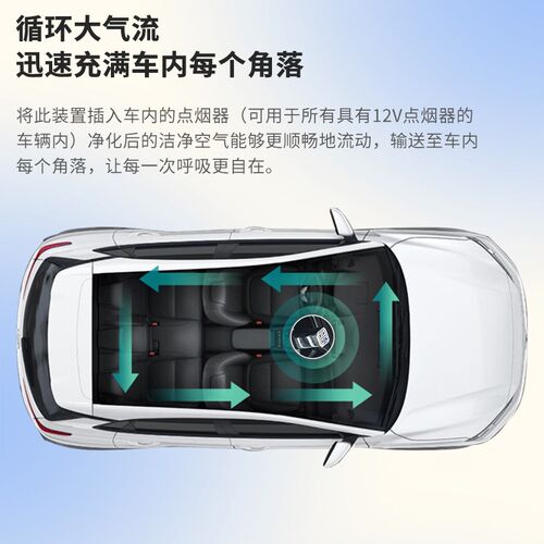 车载空气净化器j空气除甲醛新车消除异味点烟器负离子臭氧杀菌消