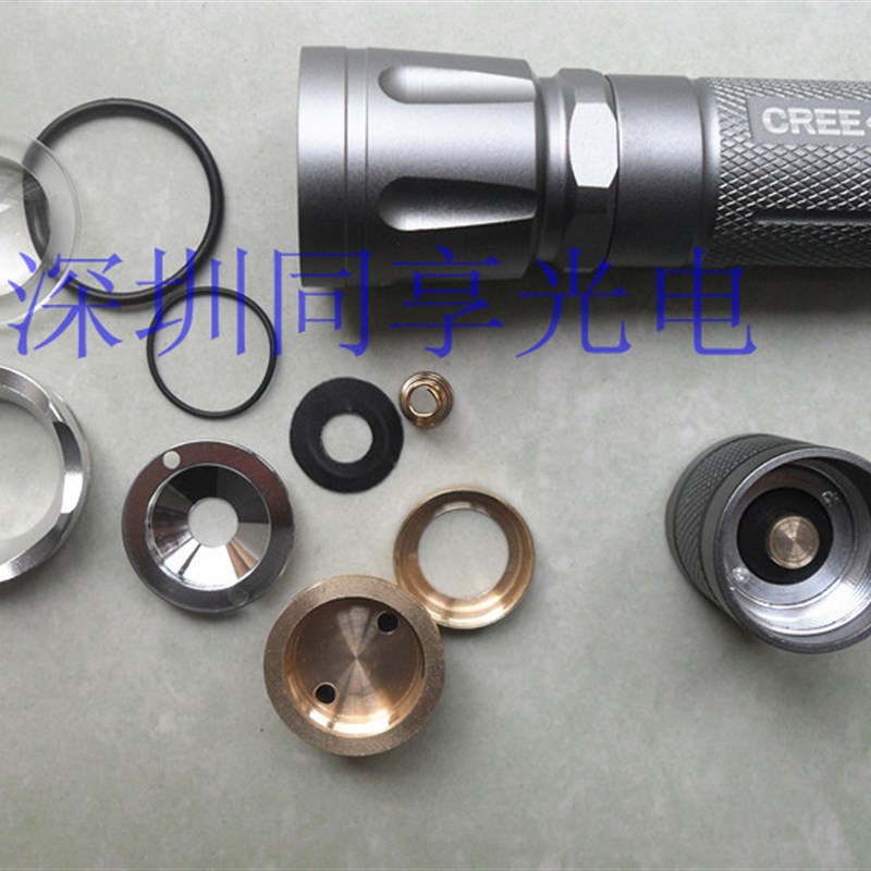 手电筒配件 散件外壳 调焦手电外壳套件 铝M合金 可调焦距 非成品