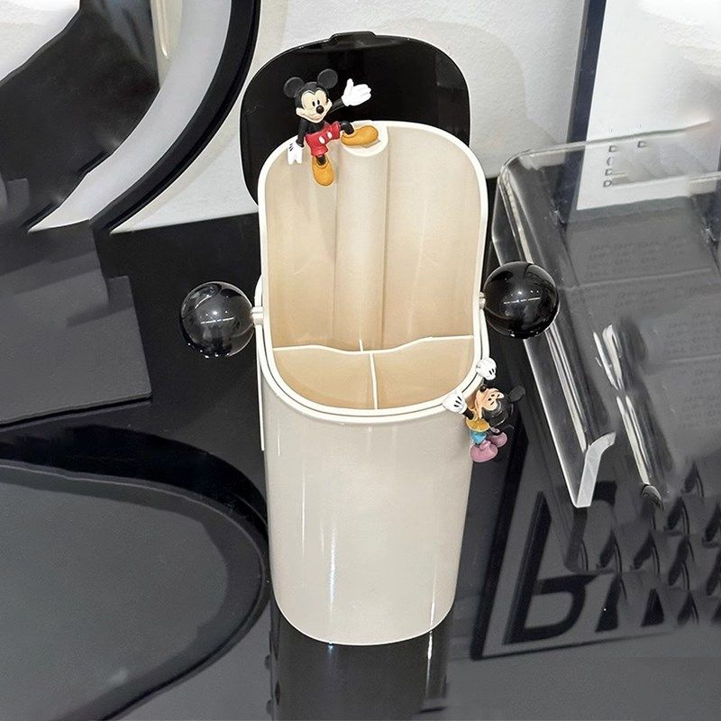 防尘自动升降化妆刷收纳筒化妆品收纳盒桌L面高级感口红刷子收纳,收纳整理,化妆刷收纳盒/桶,淘宝优惠券,粉丝福利购,淘宝优惠卷