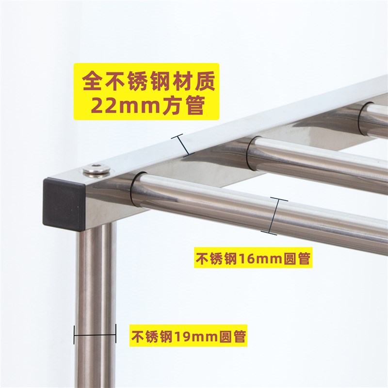 落地式移a动毛巾架美发店专用美容院洗车店理发店不锈钢晾晒架子