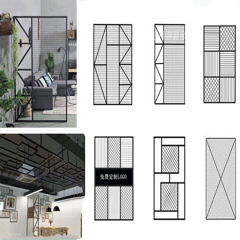 铁艺菱形网格片铁丝网架工业x风屏风镂空隔断墙背景墙吊顶入户装,商业/办公家具,饰品架/柜,淘宝优惠券,粉丝福利购,淘宝优惠卷
