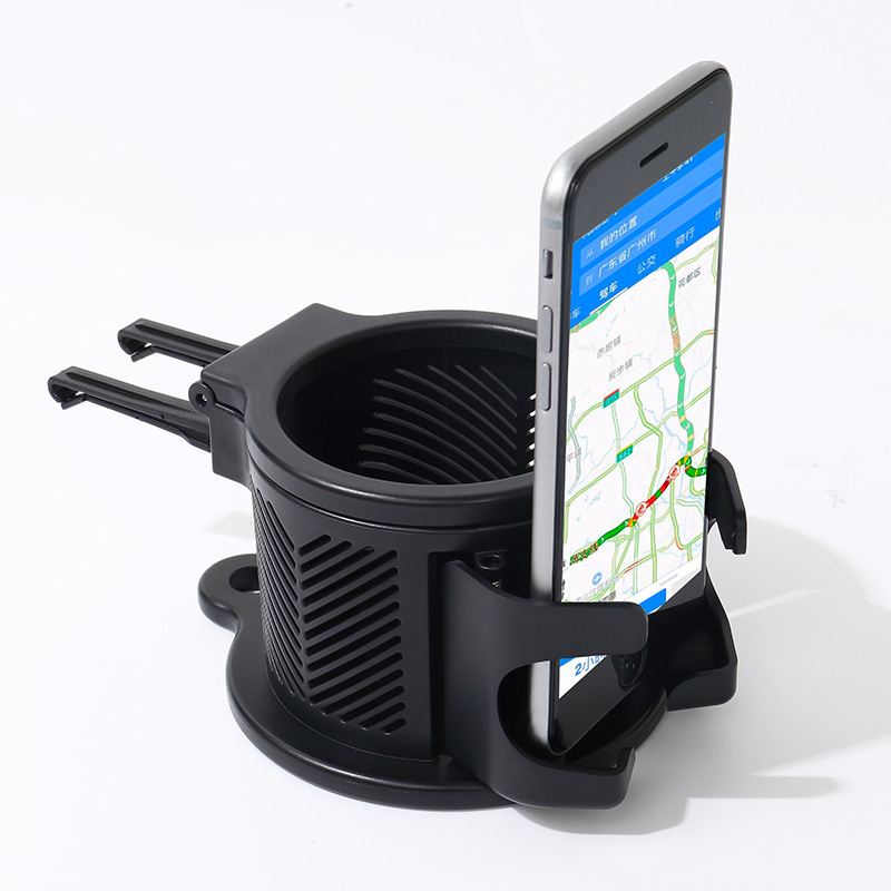 汽车杯架a改装扩展多功能一分三车载空调杯托架出风口水杯架手机