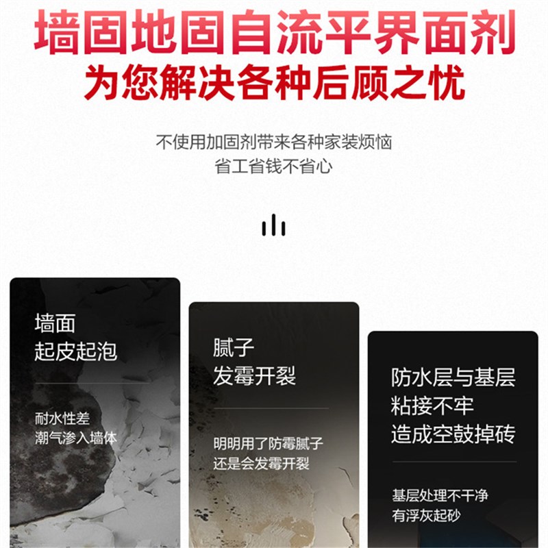 界面剂墙固地固混凝土拉毛v水泥自流平内外墙乳胶漆处理剂加固涂