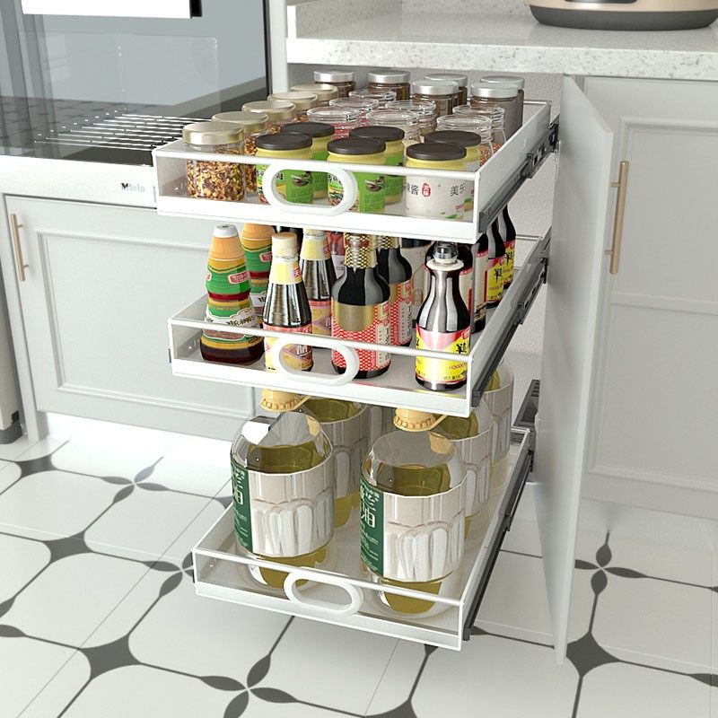 新款侧装轨道抽屉自制超深柜u改造拉篮橱柜收纳盒不锈钢PP塑料托,收纳整理,收纳箱,淘宝优惠券,粉丝福利购,淘宝优惠卷