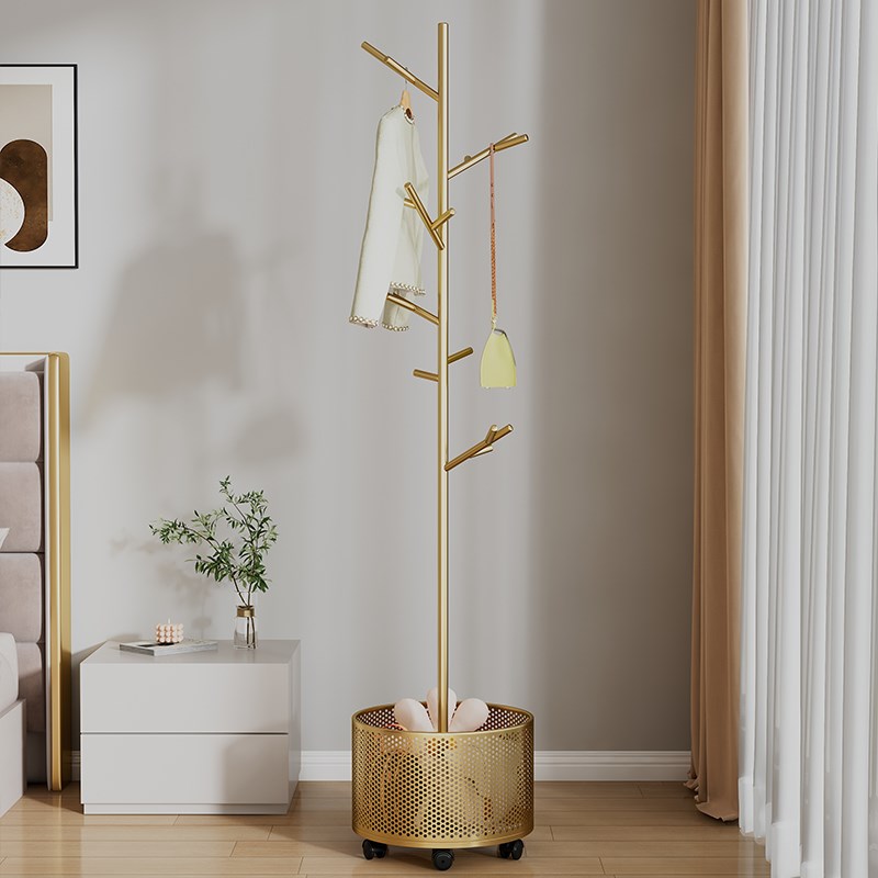 衣架落地高级晾衣架主卧室可移动挂衣架家用置物T架立式小型衣帽