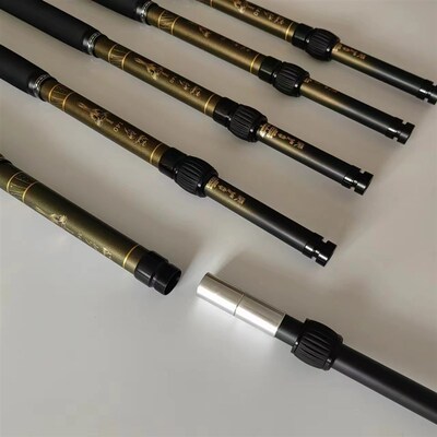 黑碳素内防转80变 1p40捞网杆超硬捞网杆伸缩内锁黑坑超轻超硬碳