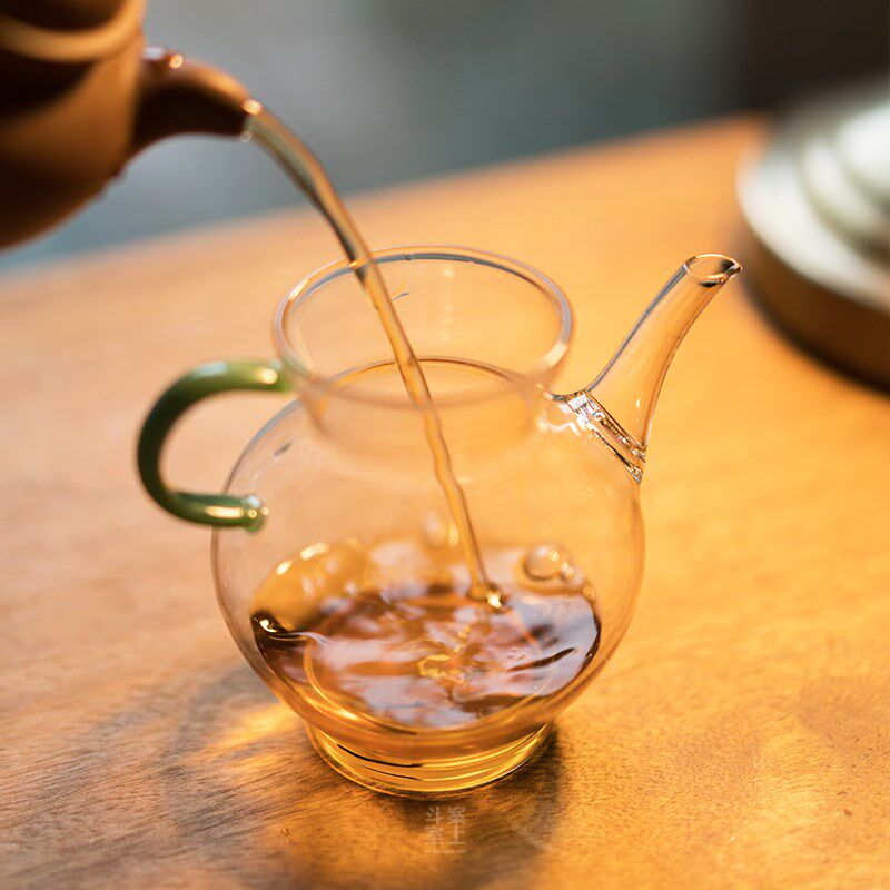 手工耐热玻璃温酒神n器分酒醒酒器温泡绿茶壶大号公道杯带茶漏滤