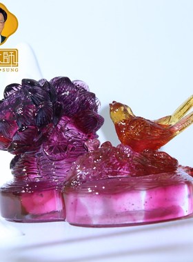 集雅轩宋韶光20k25年吉祥物文昌聚宝鹿葫芦并蒂和鸣摆件新年礼物