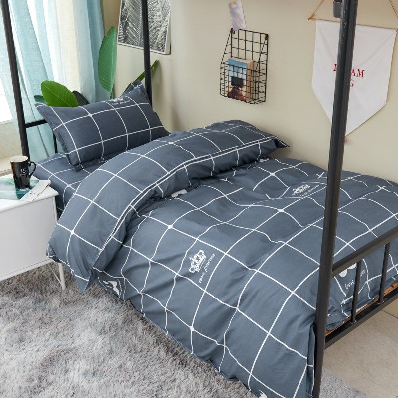 学生宿舍床单三件套职工r上下铺被子四件套六件全套装棉被褥一整
