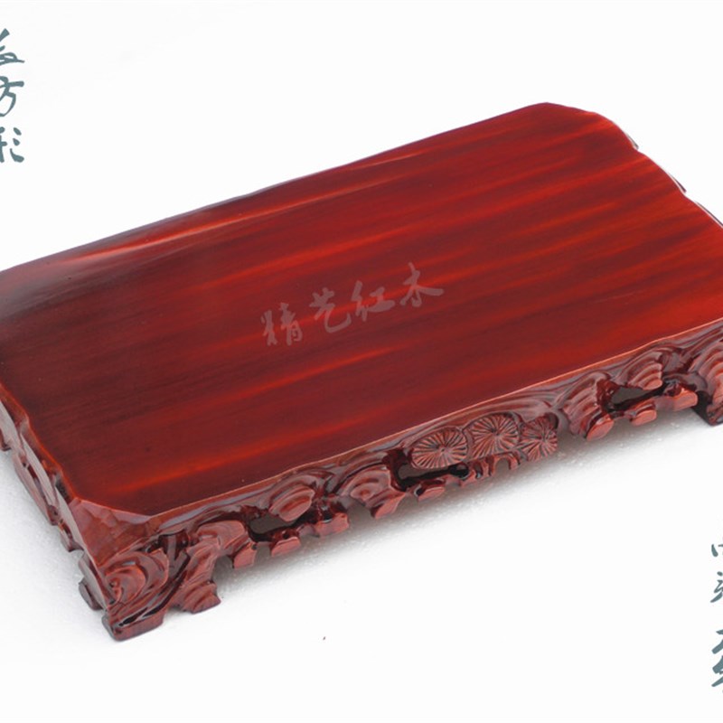 B043长方形大型n石头奇石底座可挖槽实木加大号根雕盆景摆件底座