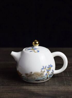 淄博陶瓷订制高档骨瓷一壶两杯泡茶便携茶具户外R车载旅行茶具套