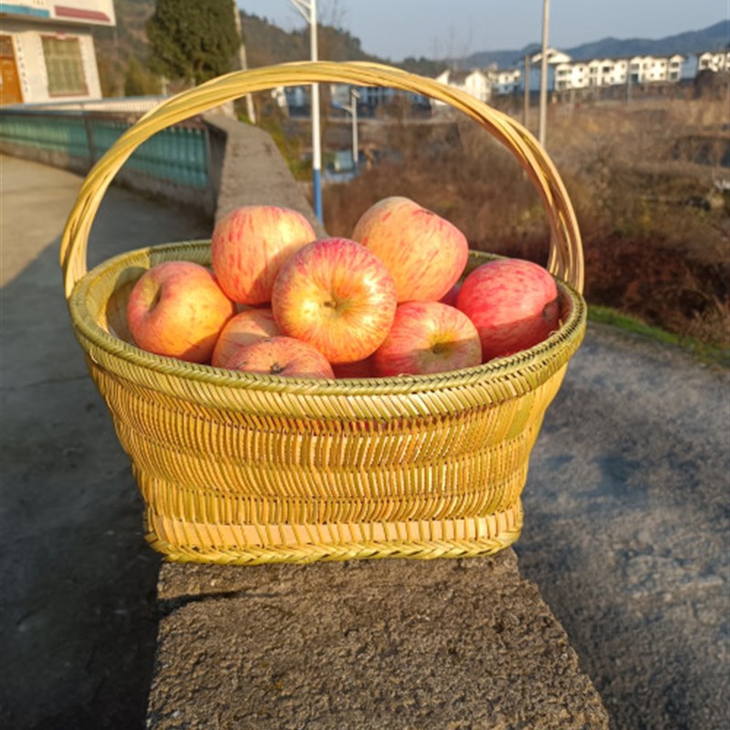 贵州纯手工精品竹编提篮 菜篮子竹筐 竹K篮 手提篮 水果篮 菜篮