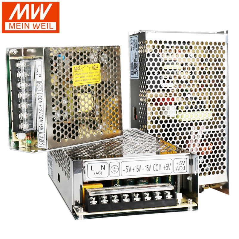 Q-60C/Q120D/C多路输出5wV12V15V24V四组电压数控工控明纬开关电