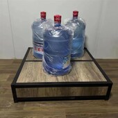 超市堆头货架展示架促销 台牛奶零食架陈列架N钢木一层柜地堆米面