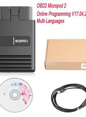 跨境OBD2 Witech MicroPod2 V17.04.27克莱斯勒诊断编程多语言