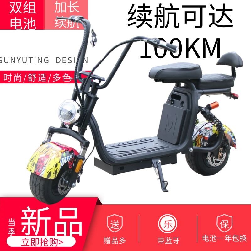 一件起批1000WX7X10小哈雷电动车拆卸双组锂电池出口滑板车踏板