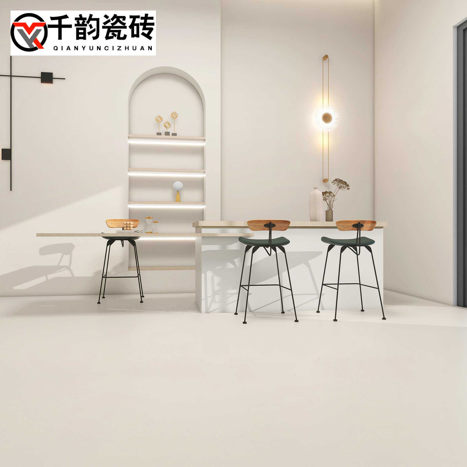 网红瓷砖奶油风纯色柔光砖大板岩板瓷砖900x1800哑光防滑耐磨地砖