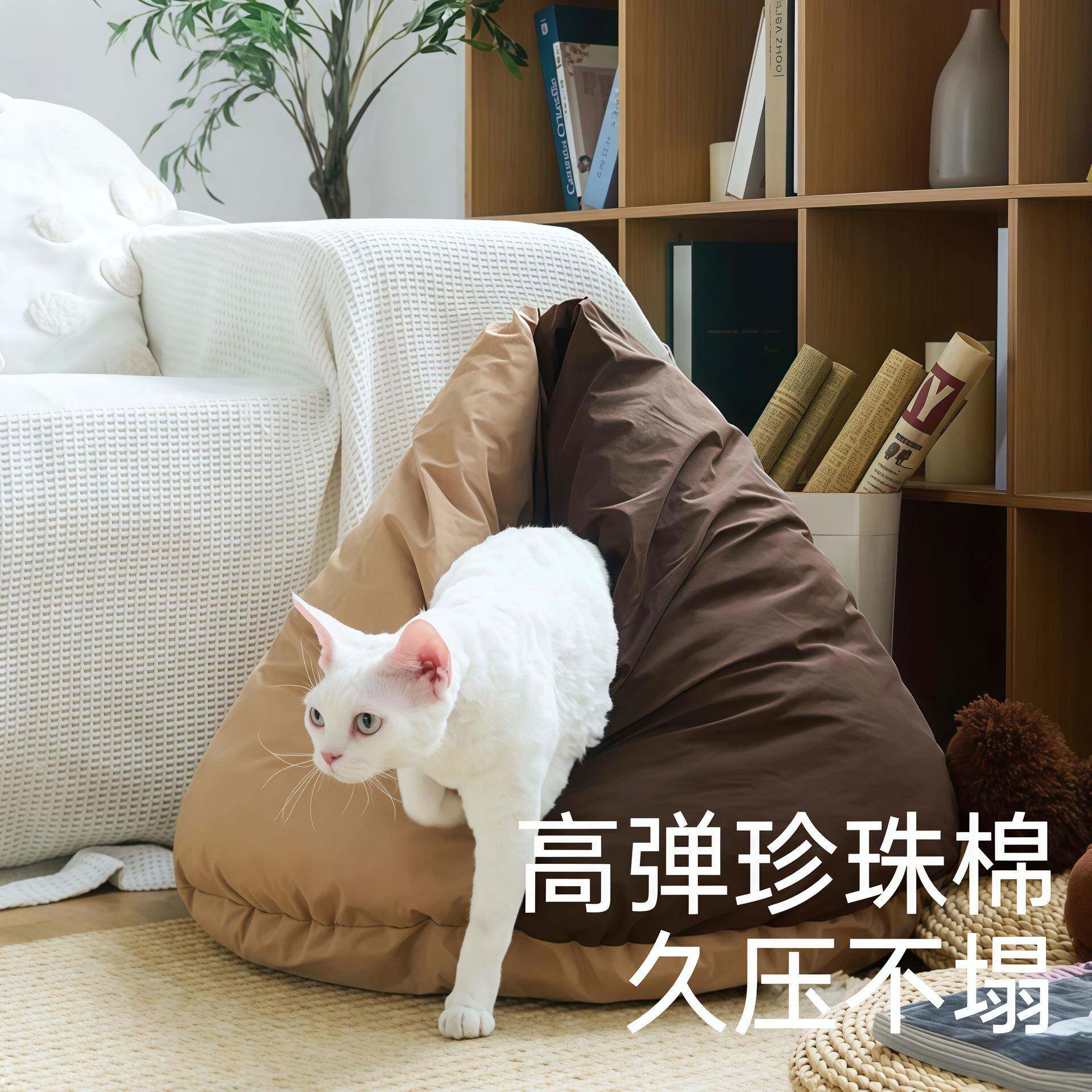 冬季被窝猫窝蒙古包猫窝冬季保暖大空间半封闭宠物窝可拆洗