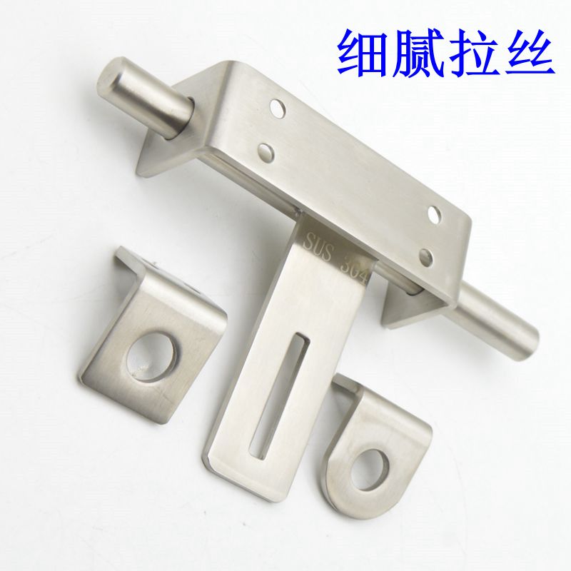 加厚304不锈钢大门明装插销防盗门扣F门明装 门扣门栓搭扣老式门