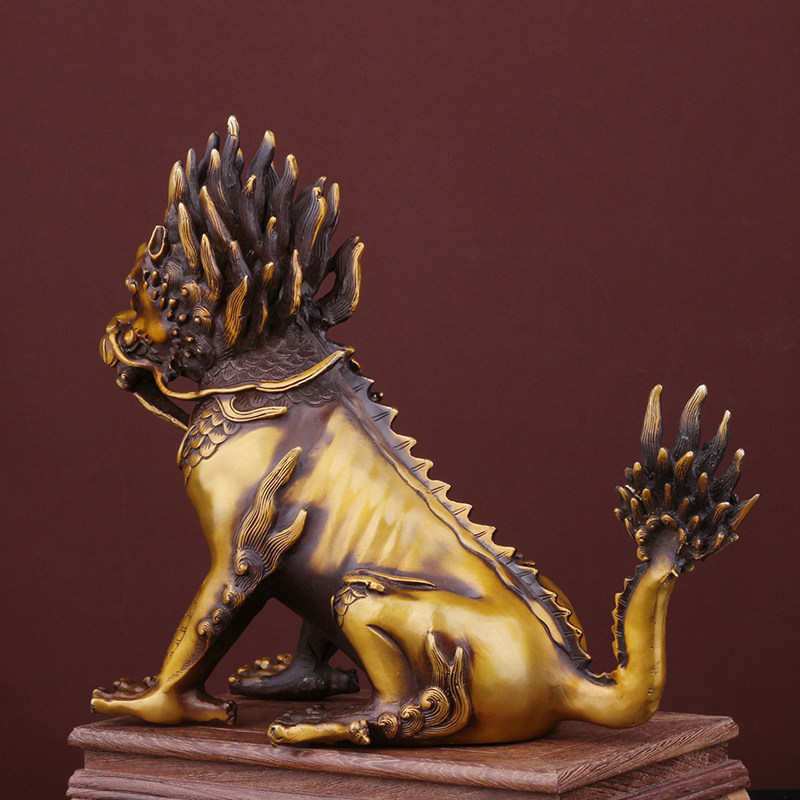 纯铜龙生九子之狻猊 家居风水铜装饰品办公室客S厅桌面装饰品摆件,家居饰品,装饰摆件,淘宝优惠券,粉丝福利购,淘宝优惠卷