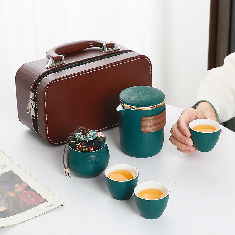 旅行茶具套装快h客杯整套小陶瓷泡茶壶便携式功夫茶杯户外一壶三,餐饮具,功夫茶具,淘宝优惠券,粉丝福利购,淘宝优惠卷
