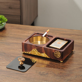 中式 办公 实木桌面抽纸盒客厅高档轻奢简约茶几胡桃色纸巾X盒套装