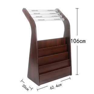 木质报刊架报纸架立式杂志架落地资料架宣传册展示T架书报架办公