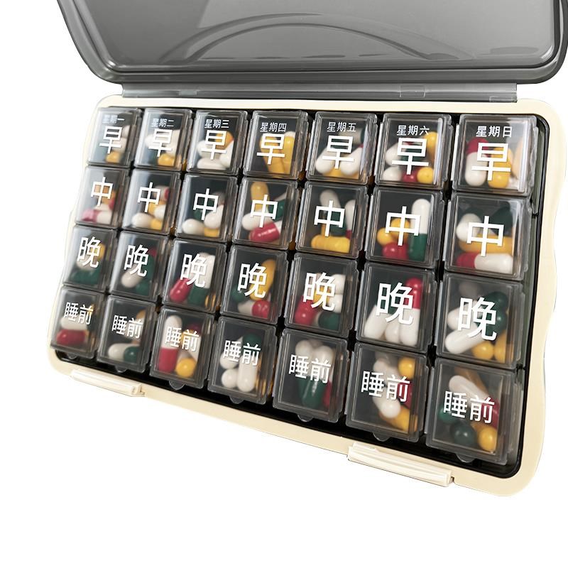 药箱家庭装医药药物收纳盒家用药盒家庭包M药品分装盒老人健忘便