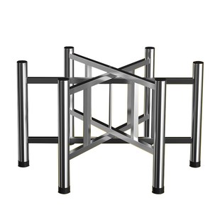 304不锈钢折叠桌腿餐台脚架A户外圆桌圆台支架加厚金属饭桌桌腿