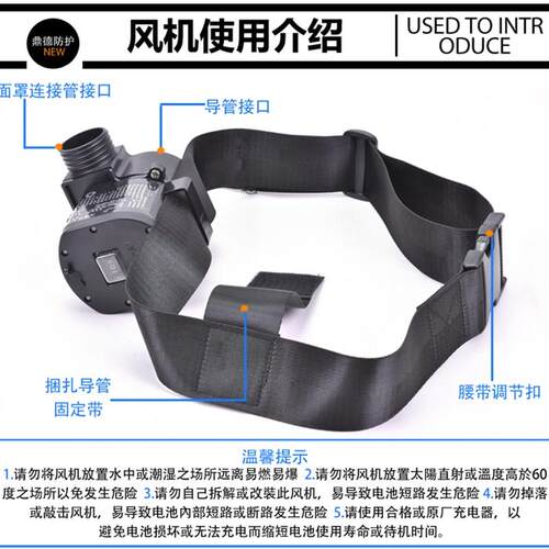 便携式送风防f毒面具防尘面罩喷漆农药粉尘甲醛装修面罩防工业化