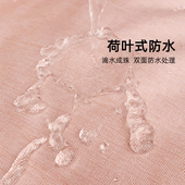 纯色仿麻浴帘套装 免打孔卫生间防水布加厚防霉窗T帘浴室帘隔断小