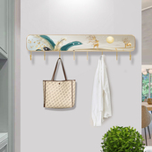 晶瓷画装 欧式 铁艺壁挂式 饰挂钩挂衣架入户K玄关钥匙收纳免打孔衣