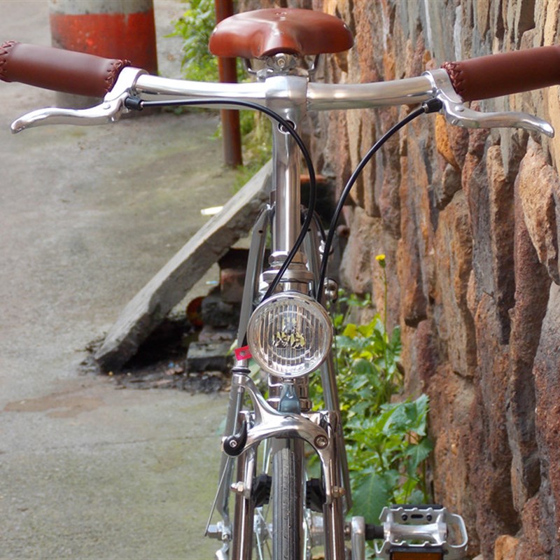 电镀银复古e车灯 复古自行车灯 怀旧自行车灯 自行车灯 公路车灯