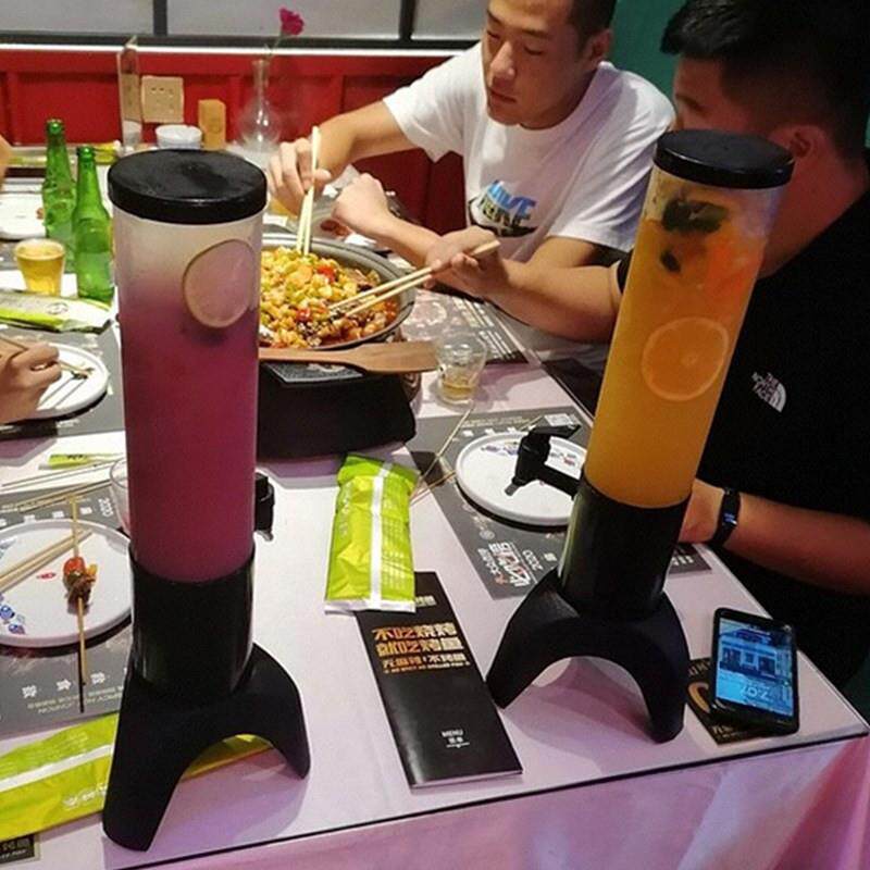 扎啤酒炮商用发光酒柱创意酒塔3L果汁桶带龙头商用自助餐厅饮料机