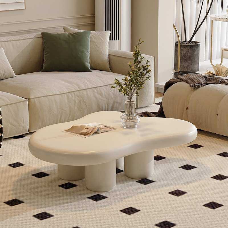 奶油风云朵茶几北欧家用客厅简约现代小户型异形简约桌子网红茶桌