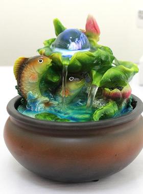 homedecor桌面流水摆件办公室风水摆件办公桌喷泉亚马逊跨境E18